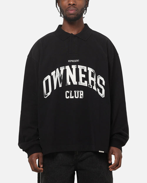 Represent Owners Rugby Top Jet Black