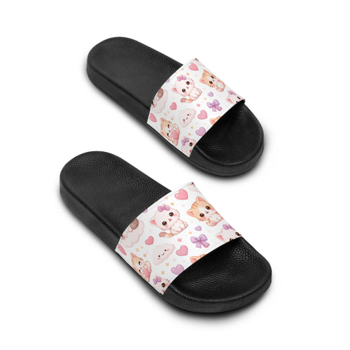Catwalk Sandals | Cute Cat Print Slide Slippers for Women