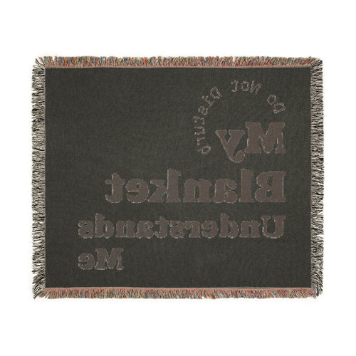 My Blanket Understands Me Woven Throw Blanket — Cozy Self-Care Gift