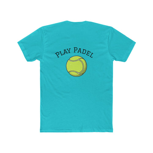 Padel Player Graphic Tee — "Play Padel" Tennis Ball Design