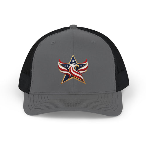 Patriotic Eagle Star Snapback Trucker Cap