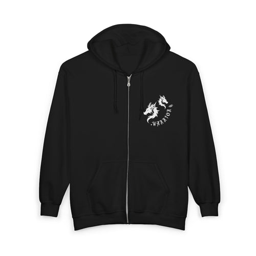 Wyvern Zip Hoodie | Dragon Warrior Graphic Hooded Sweatshirt