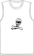 Pharaoh Tank | Black & White Mummy Graphic Sleeveless Shirt