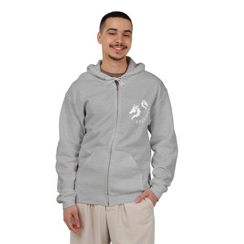 Wyvern Zip Hoodie | Dragon Warrior Graphic Hooded Sweatshirt