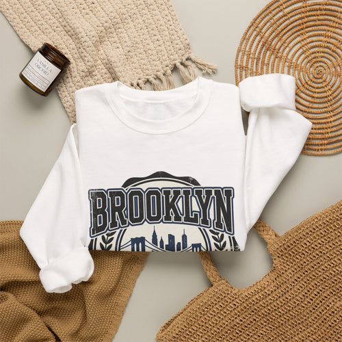 Brooklyn Pride Crewneck Sweatshirt — 'Brooklyn: Pride in the Borough' Skyline Design