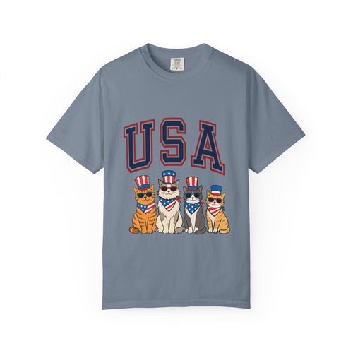 Purrtriot Tee | Patriotic Cat USA Graphic Shirt