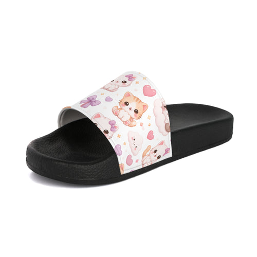 Catwalk Sandals | Cute Cat Print Slide Slippers for Women