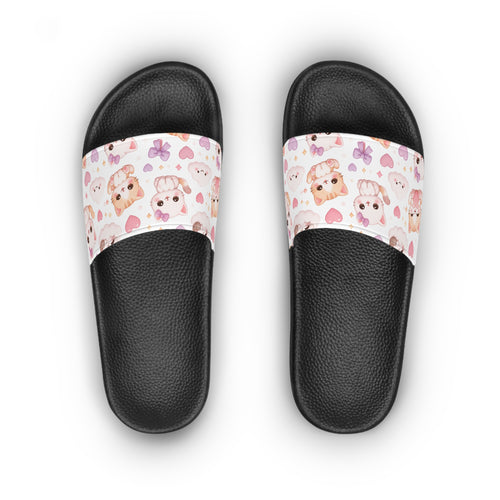 Catwalk Sandals | Cute Cat Print Slide Slippers for Women