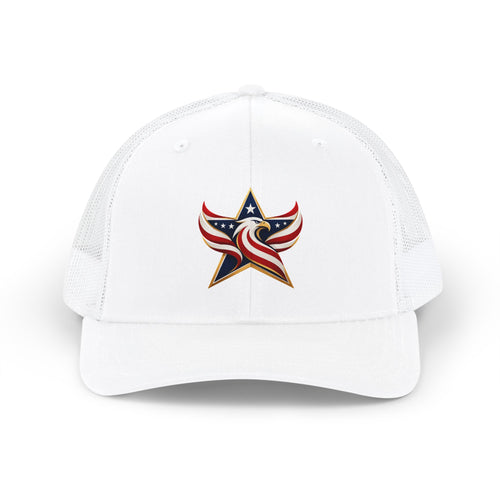 Patriotic Eagle Star Snapback Trucker Cap