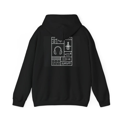 Backstage Unisex Hoodie | Music Instruments Back Print Graphic Hoodie