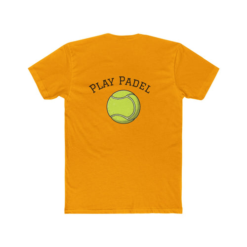 Padel Player Graphic Tee — "Play Padel" Tennis Ball Design