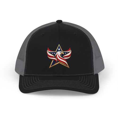 Patriotic Eagle Star Snapback Trucker Cap