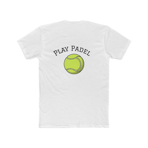 Padel Player Graphic Tee — "Play Padel" Tennis Ball Design
