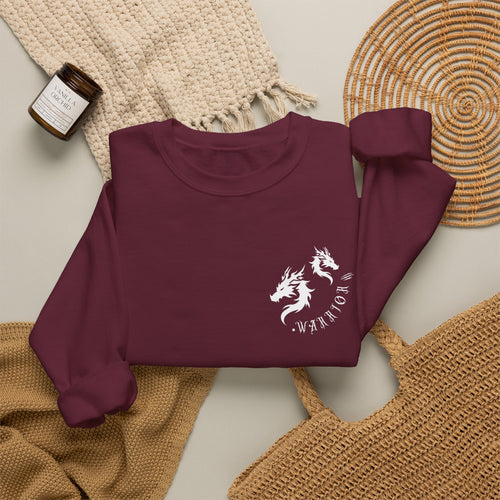 Drakon Crewneck | Twin Dragon Warrior Graphic Sweatshirt