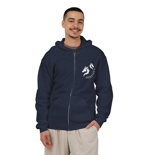 Wyvern Zip Hoodie | Dragon Warrior Graphic Hooded Sweatshirt