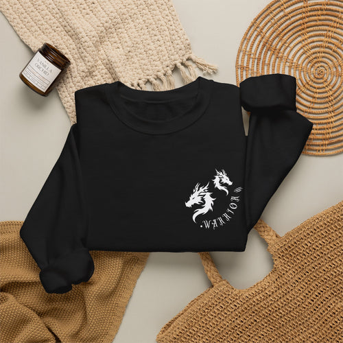 Drakon Crewneck | Twin Dragon Warrior Graphic Sweatshirt