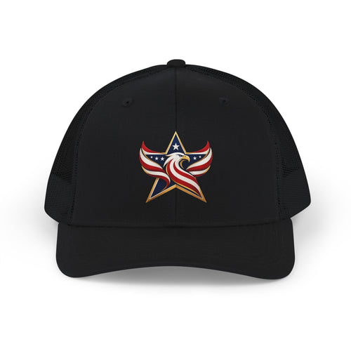 Patriotic Eagle Star Snapback Trucker Cap